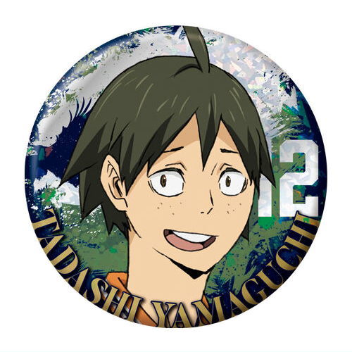 The Movie Haikyu!! The Dumpster Battle tin badge biscuit [4.Tadashi Yamaguchi (Character Card)]