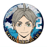 The Movie Haikyu!! The Dumpster Battle tin badge biscuit [8.Koshi Sugawara]