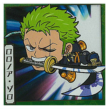 Niforamtion ONE PIECE Pirate Sticker Wafer LOG.9 [2.Roronoa Zoro (Normal)]
