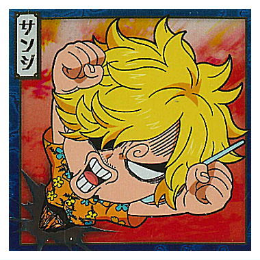 Niforamtion ONE PIECE Pirate Sticker Wafer LOG.9 [4.Sanji (Normal)]