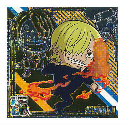 Niforamtion ONE PIECE Pirate Sticker Wafer LOG.9 [31.Sanji (25th Rare)]