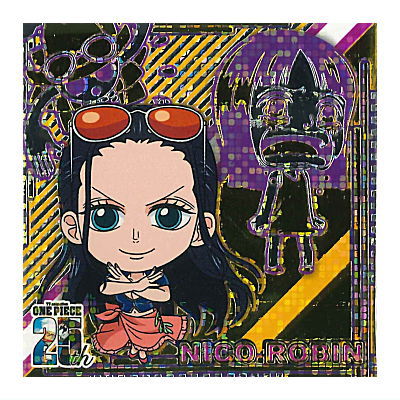 Niforamtion ONE PIECE Pirate Sticker Wafer LOG.9 [33.Nico Robin (25th Rare)]