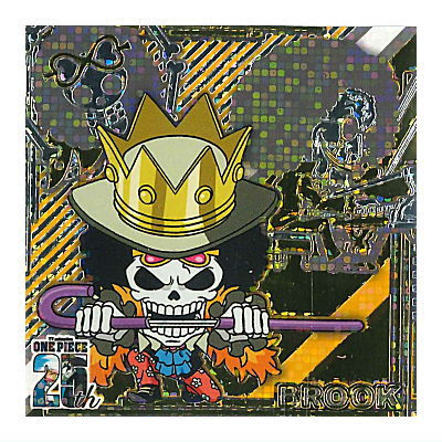 Niforamtion ONE PIECE Pirate Sticker Wafer LOG.9 [35.Brook (25th Rare)]