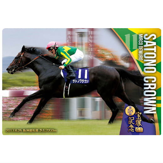 Thoroughbred Horse Collection Twin Wafers [11.Satono Crown 58th Takarazuka Kinen (G1) (Normal Card)]