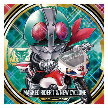 Niforamtion Kamen Rider Series Seal Wafer vol.2 [5.Kamen Rider New 1 & New Cyclone (Super Rare)]