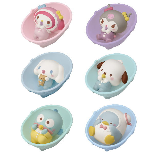SANRIO CHARACTERS BABY FRIENDS [Assorted 6 type set (1.My Melody/2.Kuromi/4.Cinnamoroll/6.Pochacco/7.Hangyodon/8.Tuxedo Sam)]