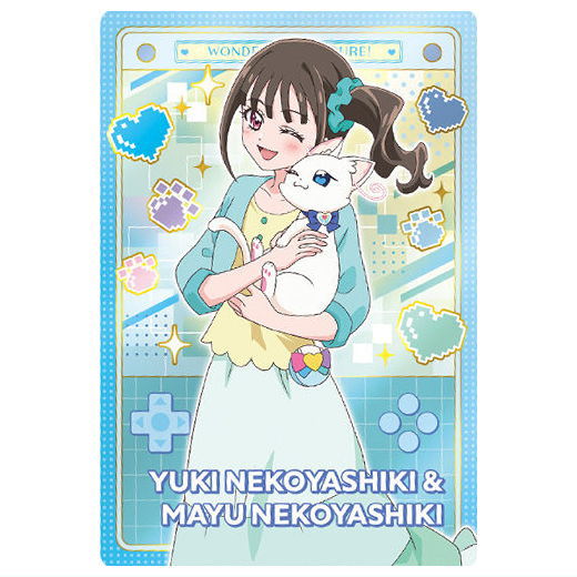 Wonderful PreCure! The Movie! Kirakira Card Gummy [6.Nekoyashiki  Yuki & Nekoyashiki Mayu]