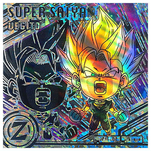 Dragon Ball Super Warrior Seal Wafer Super Aratanaru Tabidachi [27.Vegito (Black Rare)]