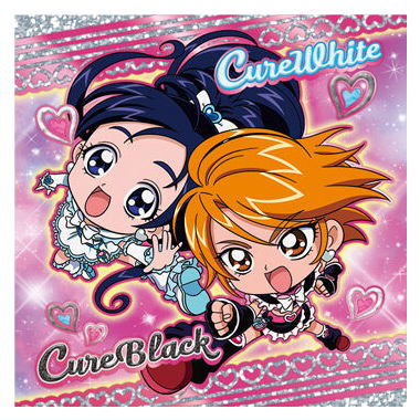 Niforamtion PreCure All Stars Sticker Wafer [1.Cure Black & Cure White (PreCure Rare)]