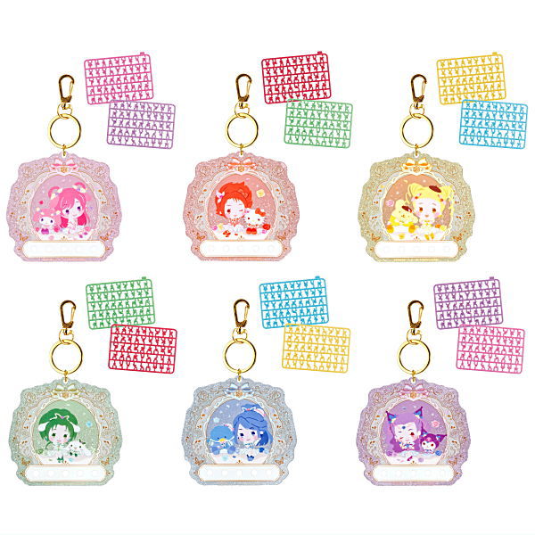 Yes!PreCure5GoGo! x Sanrio Characters Pachi Pachi Deco Name [All 6 type set (Full Complete)]