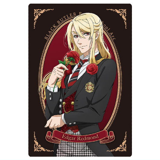 Kuroshitsuji Public School Arc Wafer [3.Edgar Redmond (Character Card)]