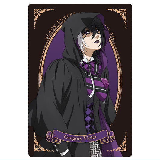 Kuroshitsuji Public School Arc Wafer [6.Gregory Violet (Character Card)]