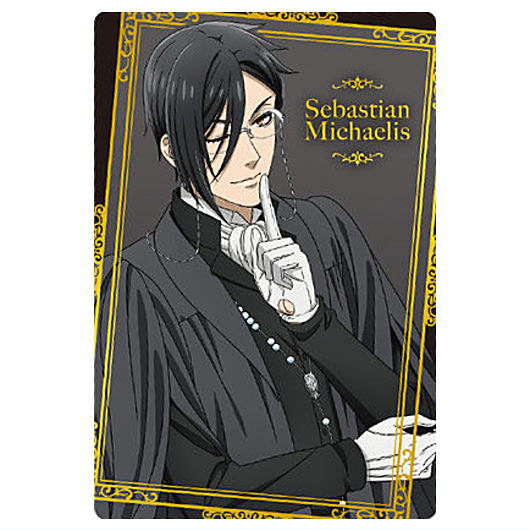 Kuroshitsuji Public School Arc Wafer [24.Sebastian Michaelis (Rare Card)(Gold Foil Stamped)]