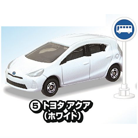 Tomica Sign Set Part.14 [5.Toyota Aqua (white)]