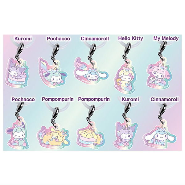 Sanrio Characters Acrylic Charm Cream in Snack [All 10 type set(Full Complete)]