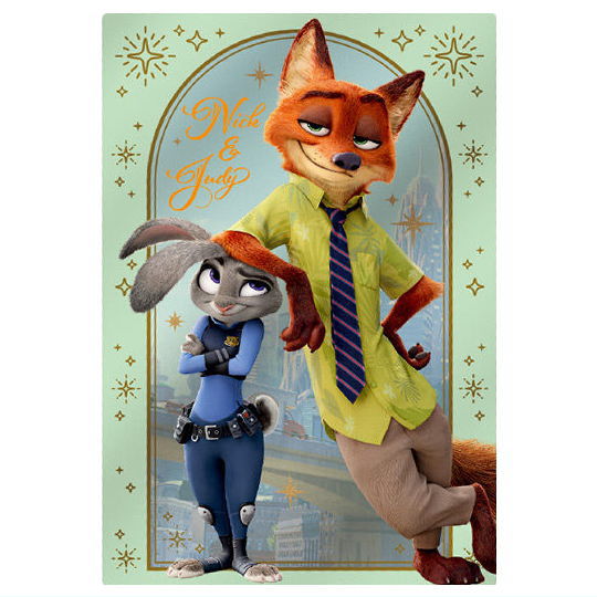 Disney Characters Wafer [32.Nick & Judy (Character Art Card)]