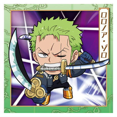 Niforamtion ONE PIECE Pirate Sticker Wafer LOG.11 [2.Roronoa Zoro(Normal)]