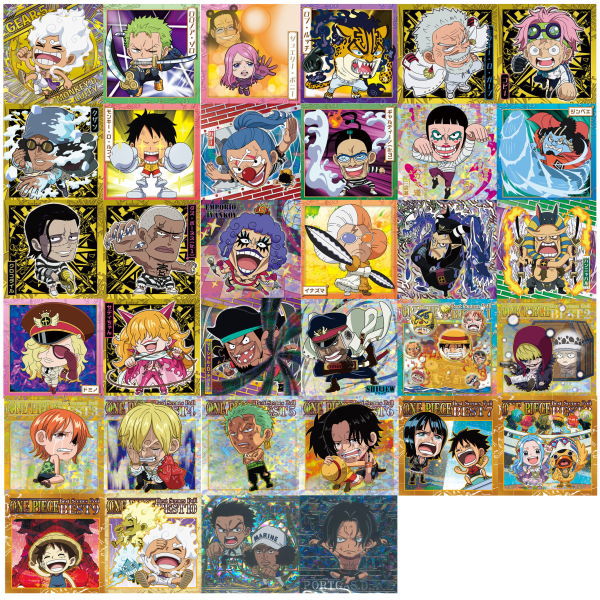 Niforamtion ONE PIECE Pirate Sticker Wafer LOG.11 [All 34 type set(Full Complete)]