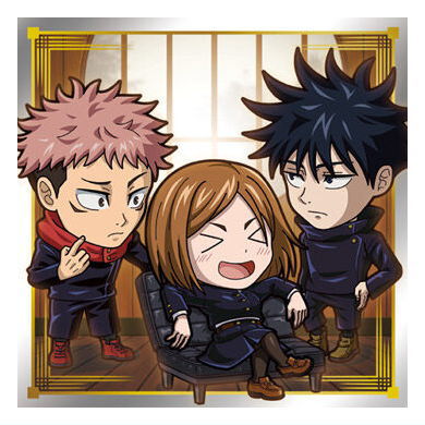 Niforamtion Jujutsu Kaisen Sticker Wafer vol.3 [9.Itadori Kugisaki Fushiguro (rare)]