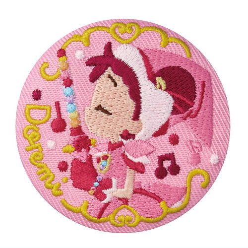 Ojamajo Doremi embroidery can badge with biscuit [1.Doremi Harukaze (Apprentice Uniform)]