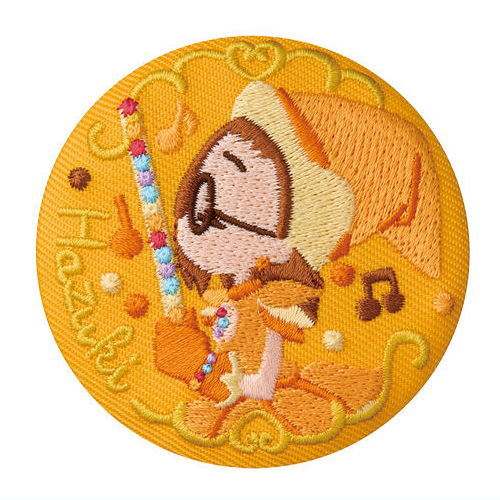 Ojamajo Doremi embroidery can badge with biscuit [2.Hazuki Fujiwara (Apprentice Uniform)]