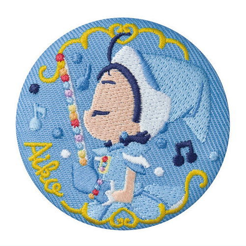Ojamajo Doremi embroidery can badge with biscuit [3.Aiko Seno (Apprentice Uniform)]