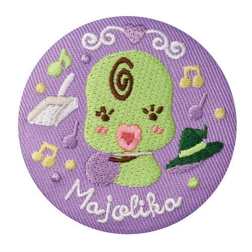 Ojamajo Doremi embroidery can badge with biscuit [8.Majo Rika]