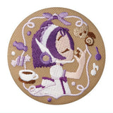 Ojamajo Doremi embroidery can badge with biscuit [12.Onpu Segawa (Patissier Uniform)]