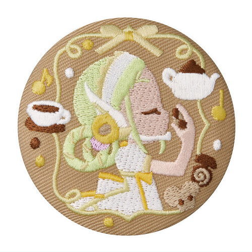 Ojamajo Doremi embroidery can badge with biscuit [13.Momoko Asuka (Patissier Uniform)]