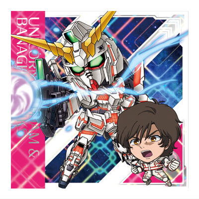 Niforamtion Mobile Suit Gundam Sticker Wafer vol.2 Transcendent Spirit [3.Unicorn Gundam(Destroy mode) & Banagher Links(super rare)]