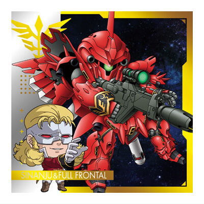 Niforamtion Mobile Suit Gundam Sticker Wafer vol.2 Transcendent Spirit [5.Sinanju & Full Frontal(rare)]