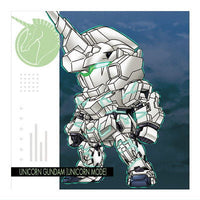 Niforamtion Mobile Suit Gundam Sticker Wafer vol.2 Transcendent Spirit [7.Unicorn Gundam(Unicorn Mode)(normal)]
