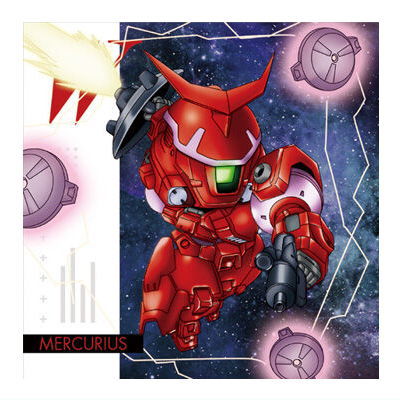 Niforamtion Mobile Suit Gundam Sticker Wafer vol.2 Transcendent Spirit [20.Mercurius(normal)]