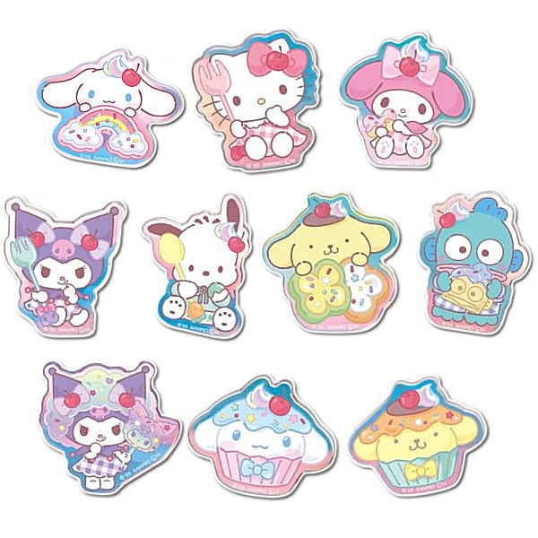 Sanrio Characters Kurukuru Acrylic Clip [All 10 type set(Full Complete)]
