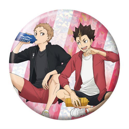 Haikyu!! Can badge Biscuit [13.Morisuke Yaku & Yu Nishinoya]