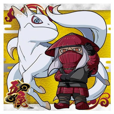 Niforamtion NARUTO Shippuden Ninkai Seal Wafer vol.4 [18.Gobi x Han (Rare)]