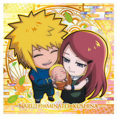 Niforamtion NARUTO Shippuden Ninkai Seal Wafer vol.4 [34.Naruto & Minato & Kushina (Chakra rare)]