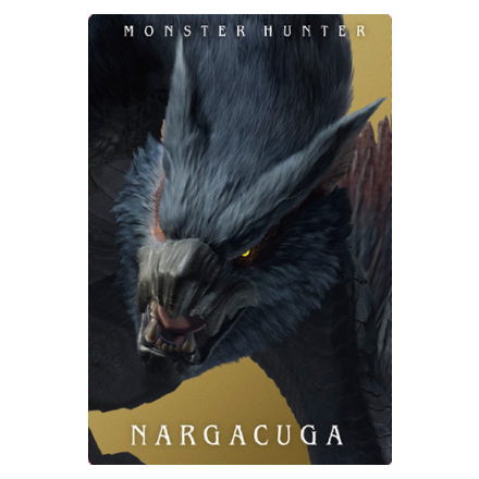 Monster Hunter 20th Anniversary Card Wafer [24.Nargacuga (Monster Card)]