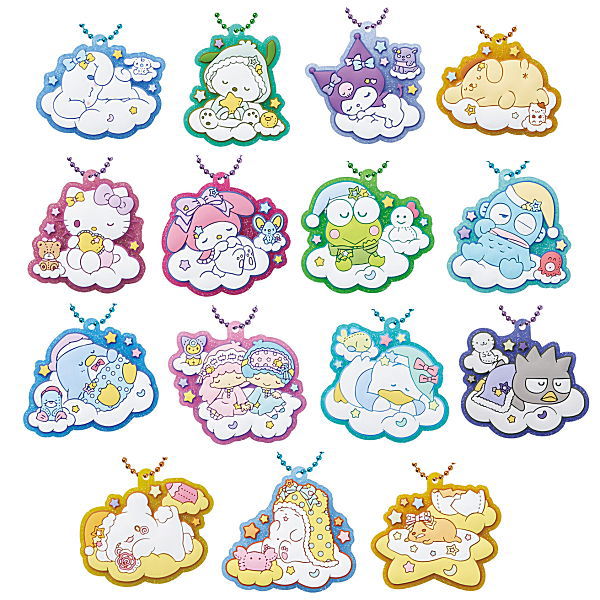 Sanrio Characters Pukkuri Rubber Mascot Gummi Part.6 [All 15 type set(Full Complete)]