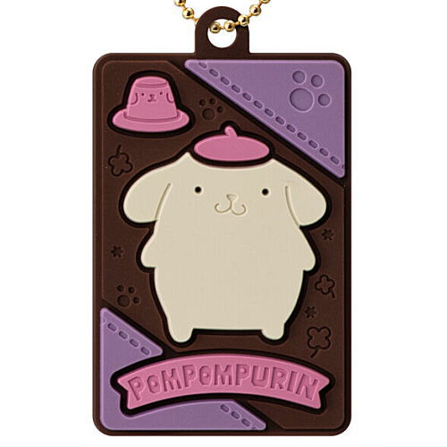 Sanrio Characters Charapaki with Rubber Mascot Ver. [5.Pompompurin]