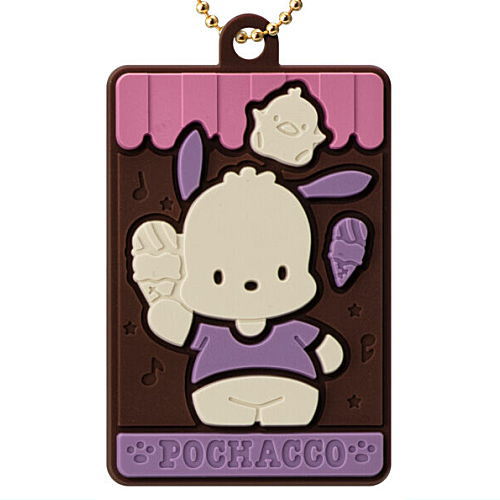 Sanrio Characters Charapaki with Rubber Mascot Ver. [6.Pochacco]