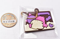 Sanrio Characters Charapaki with Rubber Mascot Ver. [8.Little Twin Stars]
