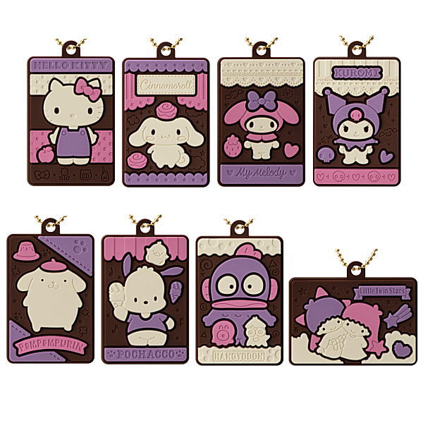 Sanrio Characters Charapaki with Rubber Mascot Ver. [All 8 type set(Full Complete)]