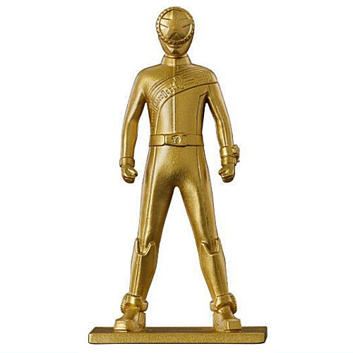 Super Sentai Chocolate snack with figure [18.Bun Red (Rare color version: Gold)]