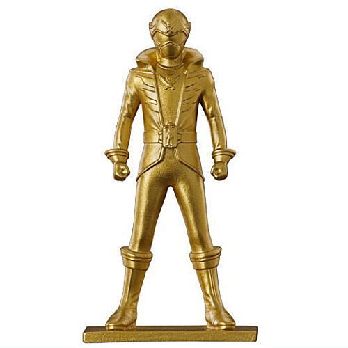 Super Sentai Chocolate snack with figure [21.Gokai Red (Rare color version: Gold)]
