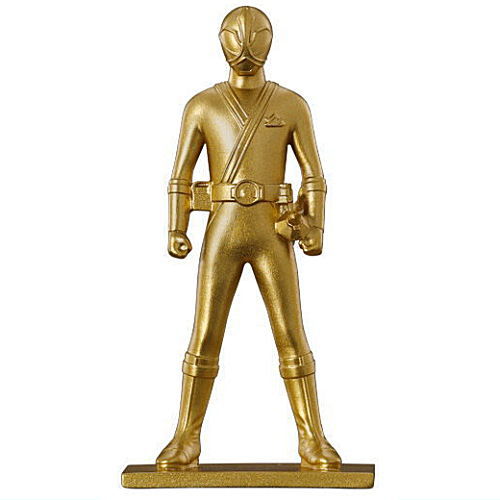 Super Sentai Chocolate snack with figure [22.Shinken Red (Rare color version: Gold)]
