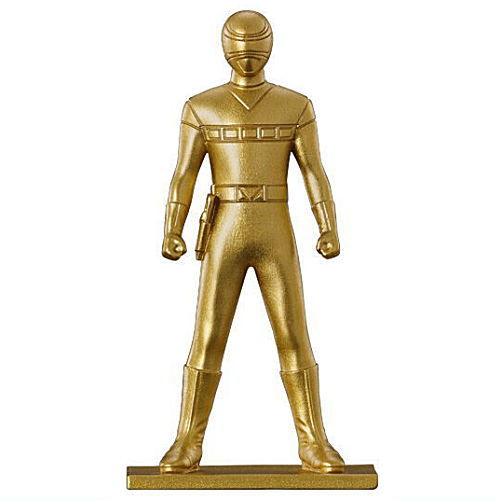 Super Sentai Chocolate snack with figure [26.MegaRed (Rare color version: Gold)]