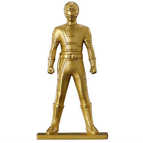 Super Sentai Chocolate snack with figure [27.Red Racer (Rare color version: Gold)]