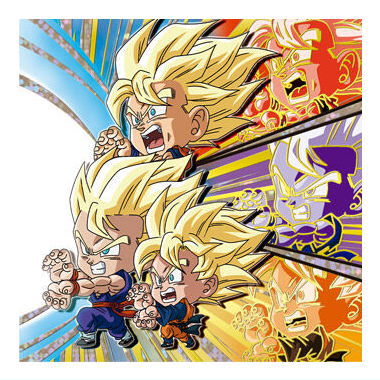 Dragon Ball Super Warrior Seal Wafer Super Gekitotsu no senshitachi [1.Son Gokou & Son Gohan & Son Goten (Ultimate God Rare)]