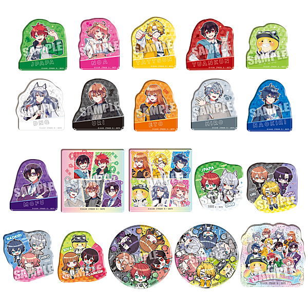 Colorful Peach Chara Magnets [All 20 type set(Full Complete)]